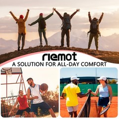 riemot 2 Pairs Comfort Sports Insoles for Men Women Low Arch Support Shoe Insert
