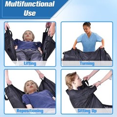 Medical Moving Bed Pad with Reinforced Handles Waterproof Reusable for Hospital