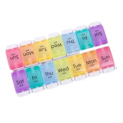New pill box simple black white pill storage box combination pill box AM PM