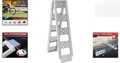 6FT Folding Aluminum Motorcycle Ramp – 440 lbs Capacity & Anti-Slip Surface