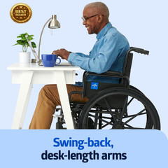 Comfortable Folding Wheelchair 20″ Seat Elevating Footrests Swing Arms
