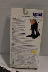 JOBST for Men Casual Knee High Support Socks-20-30 mmHg-Black-Small-113116-NEW