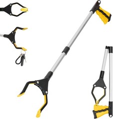 32″ Foldable Reacher Grabber with Strong Magnetic Tip for Seniors, Disabled,