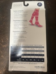 Sigvaris 832CSSW15 Microfiber Women’s Closed Toe 20-30 mmHg Pink Stripe ML