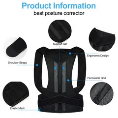 Back Posture Corrector Adjustable Brace Clavicle Support Upper Lower Back Belt