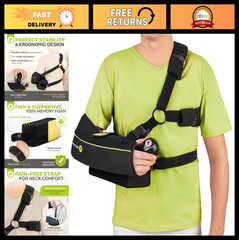 Premium Shoulder Sling with Abduction Pillow – Arm Immobilizer for Athletes (Rig
