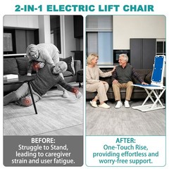 Irtme Electric Lift Chair for Elderly, Foldable Bath & Floor Lift Remote, 308Lbs