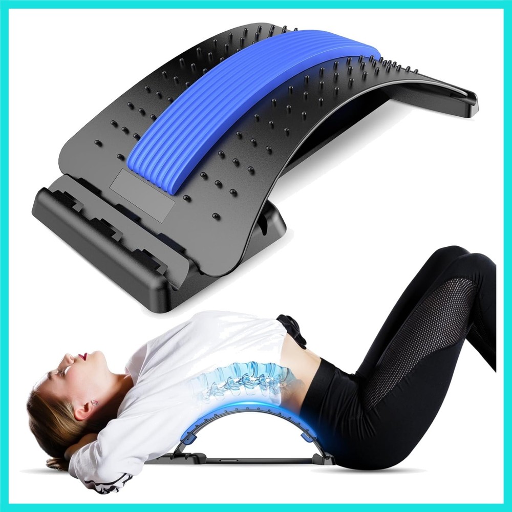 Back Stretcher for Lower Back Pain Relief, 4 Level Adjustable Lumbar Back Cra…