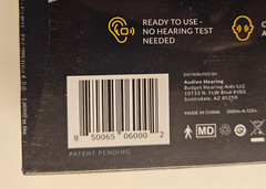 Audien Atom One OTC Hearing Aids Wireless, Rechargeable, Beige