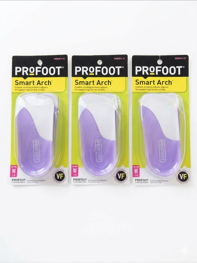 3 X Profoot Smart Arch Vita Foam Memory for Women’s Shoes Sizes 6-10