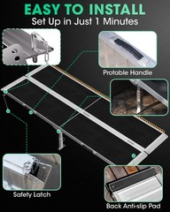 6ft Wheelchair Ramp w/ 4 Support Legs Mobility Scooter Threshold Ramp for Stairs