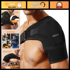 Shoulder Brace for Rotator Cuff Support, Adjustable Arm Sling for Pain Relief, C