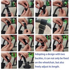 Wheelchair Foot Sling Adjustable Footrest Support Strap Restraint Accessory Belt