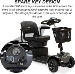Pride Mobility Scooter Replacement Key Set Compatible with Go-Go Elite Traveller