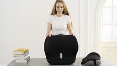 X-Large Memory Foam Seat Cushion – Lumbar Support for Sciatica, Tailbone Relief,