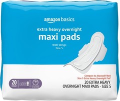 Thick Maxi Pads with Wings for Periods, Extra Heavy Overnight Absorbency, Abs…