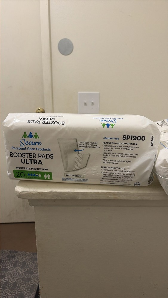 Secure Personal Care Booster Pads Ultra 13″ SP1900 20 Ct Moderate Protection