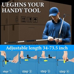Versatile 34-70in Truck Cargo Grabber Tool – Stainless Steel & Wear-Resistant