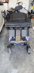 Merits Vector HD Power Wheelchair Blue/Black, 450 lbs, Joystick, Tilt In Space