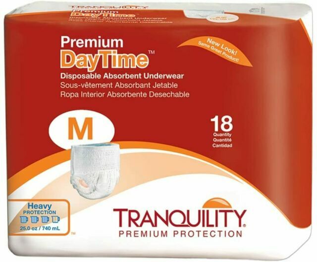 Tranquility Premium Daytime Pull-On Underwear Diapers, Medium 72 Count Brief