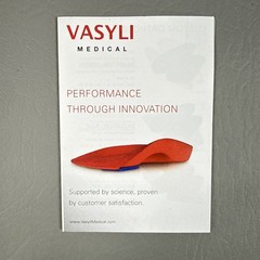 VASYLI CUSTOM Full length red HIGH DENSITY ORTHOTICS INSOLE ARCH SUPPORT Medium