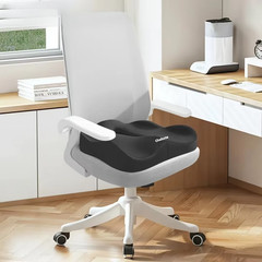 Memory Foam Seat Cushion – Ergonomic Support, Washable Polyester, Light Green/Gr