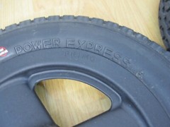 (2) 2.25×12 QUICKIE IRIS Power Express Wheel 1/2″ axle, Flat Free – EXCELLENT