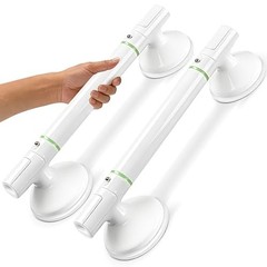 Suction Grab Bars for Shower 2Packs – 17.7″ No Drill Safety Shower Handle for