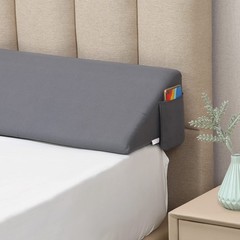 Vekkia Queen Bed Wedge Pillow for Queen(10 in x 6 x 60 in–Big), Gray