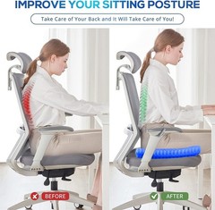 Breathable, Soft Gel Seat Cushion for Hip & Back Pain Relief – 16.5×14.5in