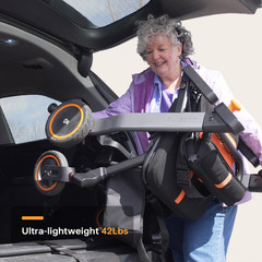 Paiseec 2-in-1 42Lb Foldable Electric Wheelchair 300Lb Intelligent All Terrain