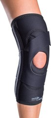 Lateral J Patella Knee Support Brace Hinge Drytex Left Leg Medium Black