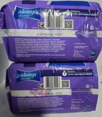 Always Discreet Ultimate Extra Long 7 Incontinence Pads 52 Ct 2 Packages