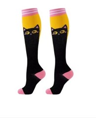 5 Pairs Compression Socks – Cat Design for Nurses, Sports & Everyday