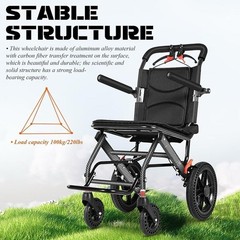 Foldable Lightweight Transport Wheelchair