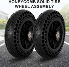 8″x 1.8″ Electric Wheelchair Front Casters – 8 Inch Honeycomb Solid Tire Whee…