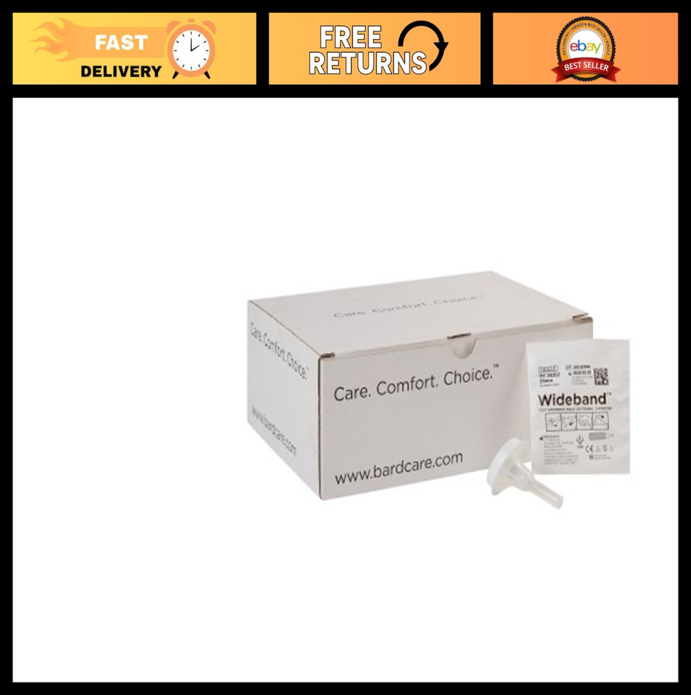 30 Pack Medium External Catheters 29mm, Extra Adhesive, Wideband Comfort Fit