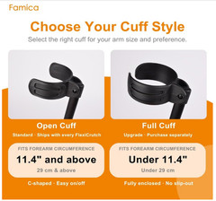 Famica Flexi Crutch – Forearm Crutches For Adults/seniors – Open Cuff