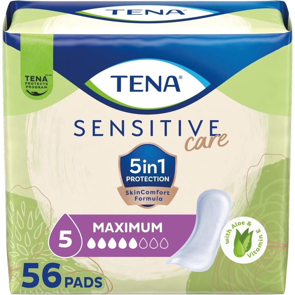 Maximum Absorbency Pads Regular Length 56 Count Incontinence Protection