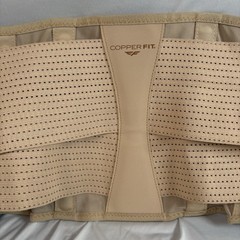Copper Fit Lumbar Support Belt Large/Extra Large Waist 34”-42” Tan Back Brace