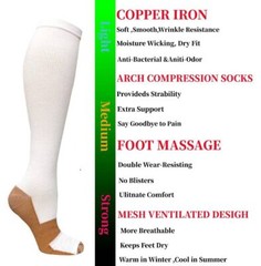 3Pair Copper Compression Socks Full Toe Socks for Women Men S/M, L/XL, XXL Gifts