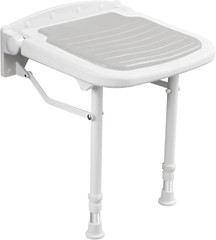 Wall Mounted Folding Shower Seat,Support 550Lbs,Adjustable Height Fold up Shower