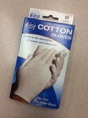 2 Pairs Cara 100% Dermatological Cotton Gloves Medium Sizes 7.5-8.5 Free Shiping