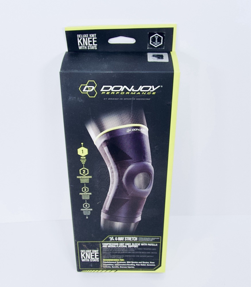 Donjoy Deluxe Knit ￼Knee Sleeve-Patella & Medial/Lateral Support￼-Sz Small
