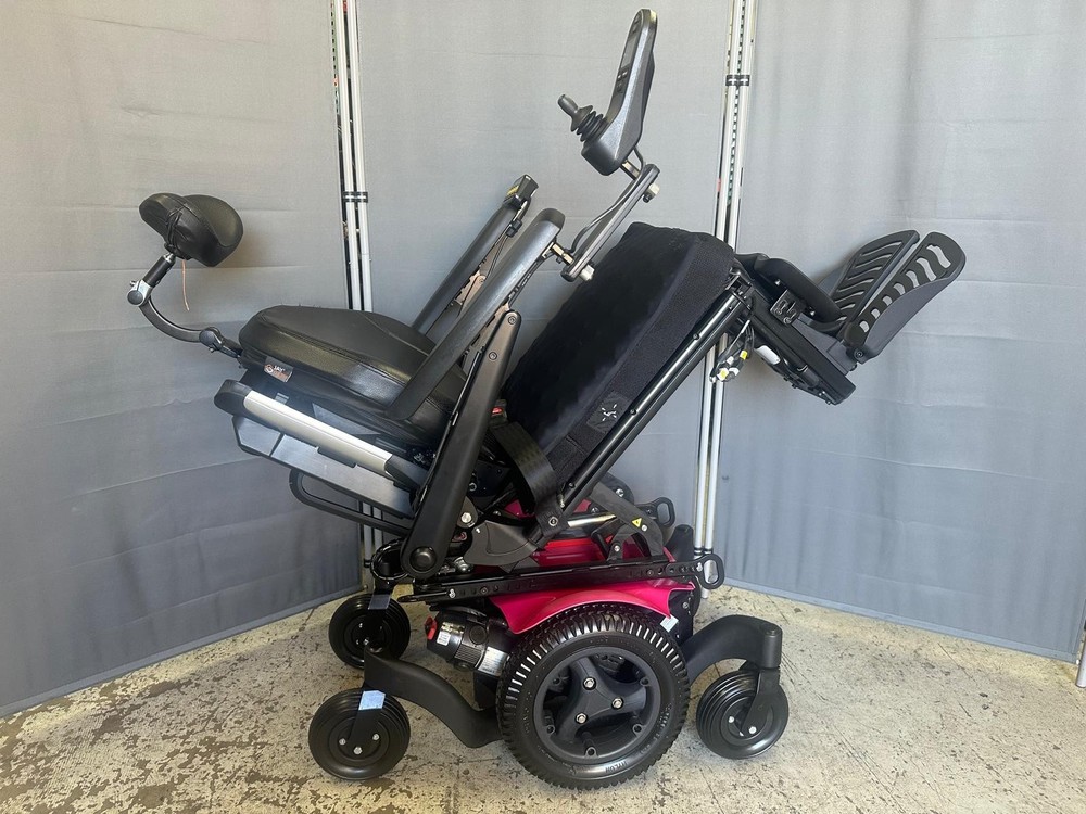 Quickie Q300M Mini Wheelchair, with Power Tilt,Leg,Recline, Pink 22 Miles