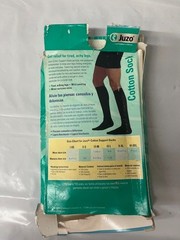 Juzo 15-20 mmHg Cotton Support Socks in White, Size I, Type AD- NEW/BOX DAMAGE