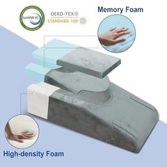 Knee Elevation Pillow for Surgery Recovery, Adjustable Memory Foam Cushion for P