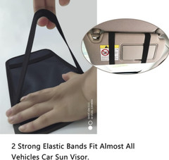 Handicap Placard Holder for Auto, 1 PCS Black Visor Placard Holder, Handicap