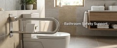 26-Inch Foldable Toilet Grab Bar – 90° Flip-Up Design, Premium 304 Stainless