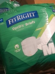 FitRight OptIFit Ultra Size Medium 32″- 44″ Adult Diapers Briefs Pack of 20 New